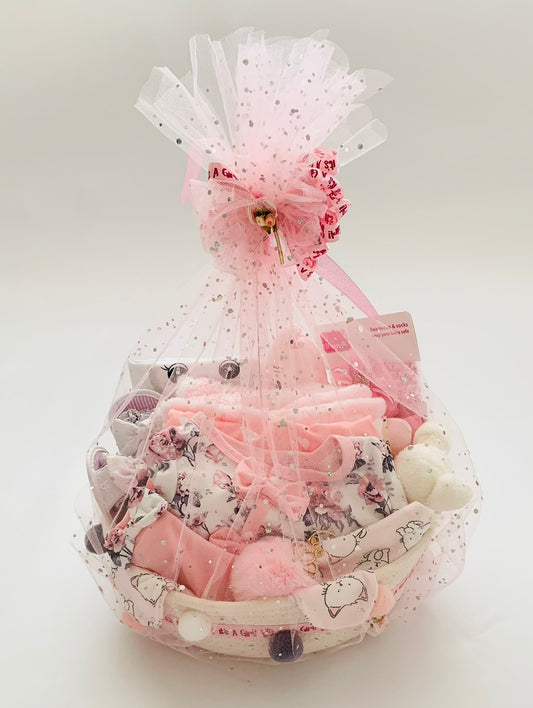 Baby Girl Ultimate Gift Basket | Pink