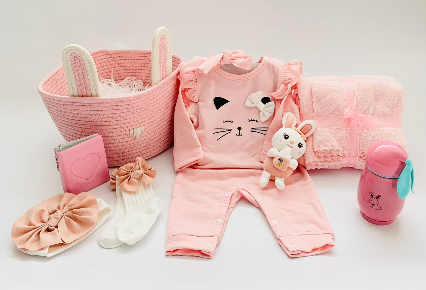 Baby Girl Cute Bunny Hamper  | Pink