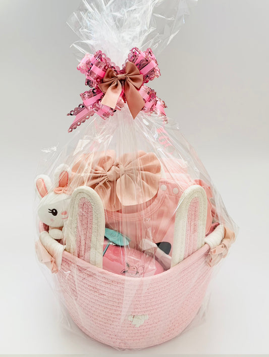 Baby Girl Cute Bunny Hamper  | Pink