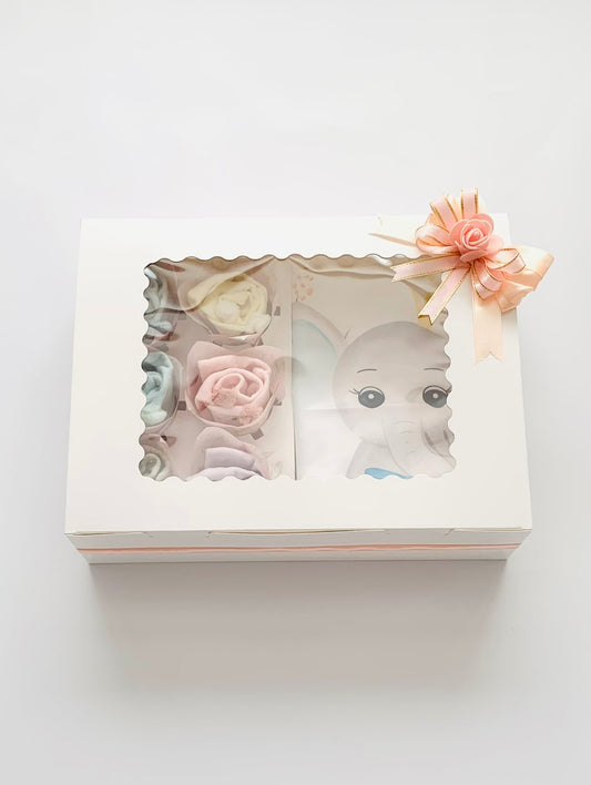 Baby Girl Growth Photography Blanket & Socks Gift Box